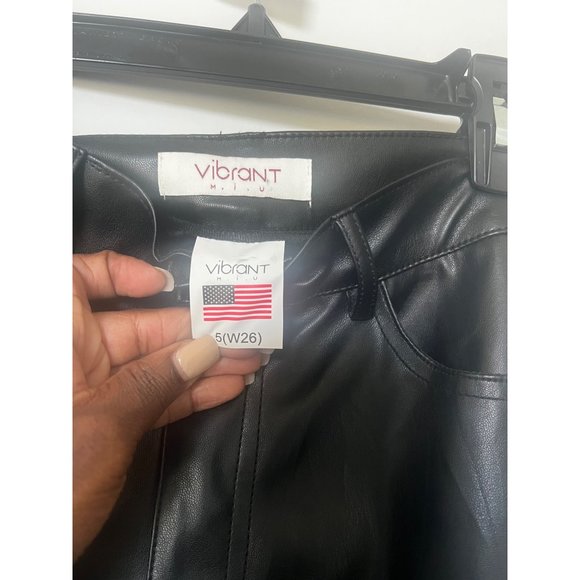 Womens Vibrant Leather Pants - Picture 5 of 5